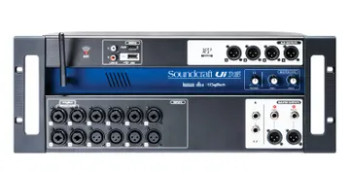 Soundcraft Ui-16 16-Input Digital Mixer with Wireless Control, Integrated Effects, and US Power Supply for Live Sound, Recording, and Professional Audio Applications (SCR-5056219-01)