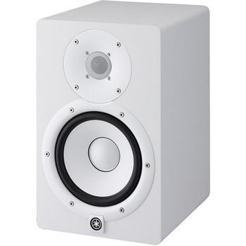 Yamaha 6.5-inch Powered Studio Monitor in White, 95W, 43–30kHz, designed for accurate nearfield monitoring with extended low-end response for professional mixing and production, (HS7 W)