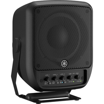 Yamaha Portable 6.5-inch Powered PA System with built-in 3-channel mixer, designed for compact live sound, small events, and mobile performances, (STAGEPAS100)