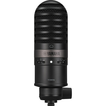 Yamaha USB Condenser Microphone in Black with cardioid pickup pattern and plug-and-play connectivity, designed for clear recording and streaming, (YCM01U B)