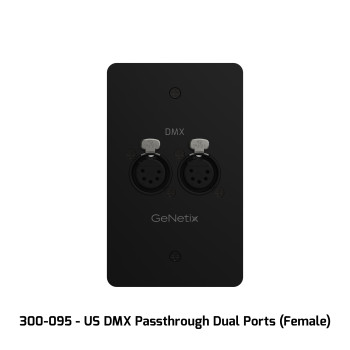 CHAUVET Professional GeNetix DMX Passthrough Wall Plate (Dual-Port, Female Connector) (GENETIXDMXWALLDFUS)