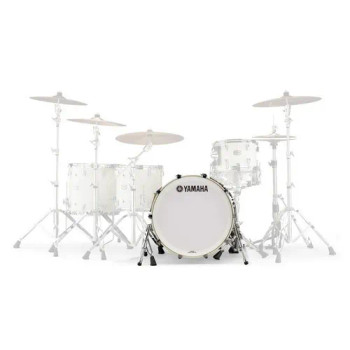 Yamaha PHXB-2018MGRPWH PHX Series Maple Acoustic Bass Drum – Polar White – 20 x 18 inches – No Mount – Gold Hardware