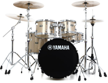 Yamaha 5-piece Drum Shell Pack with snare drum in Champagne Glitter finish, designed for versatile performance and powerful acoustic sound, (RDP0F5CPG)