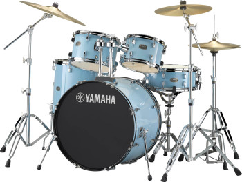 Yamaha Rydeen 5-piece Shell Pack in Gloss Pale Blue finish, designed for versatile performance and powerful acoustic sound, (RDP2F5GPU)