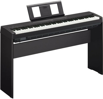 Yamaha, Black 88-Key Entry-Level Digital Piano with Graded Hammer Standard Keys, PA-150 Power Adapter, and Sustain Foot Switch, (P45B)