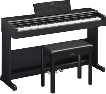 Yamaha, Black Console Digital Piano with PA-150 Power Adapter and BC108B Piano Bench, (YDP105B)