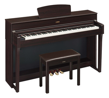 Yamaha YDP184R Dark Rosewood console digital piano. Includes PA300C power adapter and BC108DR piano bench