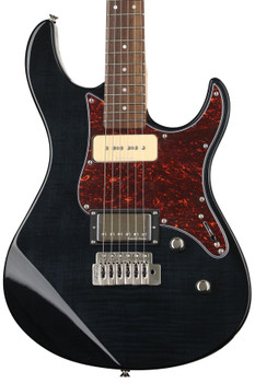 Yamaha, Pacifica Professional Electric Guitar in Trans Black with Flame Maple Top, HSS Pickup Configuration, and Fast-Playing Performance Neck, (PAC611VFM TBL)