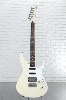 Yamaha, Pacifica Professional Electric Guitar in Vintage White with Flame Maple Top, HSS Seymour Duncan Pickup Configuration, and High-Performance Player Neck, (PAC612VIIX VW)