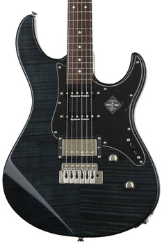 Yamaha, Pacifica Professional Electric Guitar in Translucent Black with Flame Maple Top, HSS Seymour Duncan Pickup Configuration, and High-Performance Player Neck, (PAC612VIIFM TBL)