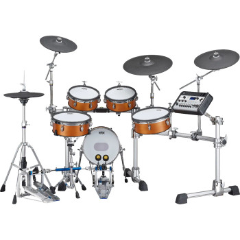 Yamaha DTX10K-M Electronic Drum Kit with Wood-Shell Mesh Pads and DTX-PROX Drum Module (Real Wood)