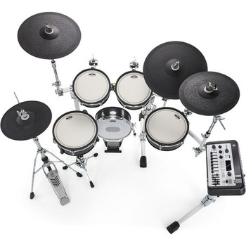 Yamaha DTX10K-X Electronic Drum Kit with Wood-Shell TCS Pads and DTX-PROX Drum Module (Black Forest)