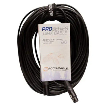 ADJ Alpha AC3PDMX100PRO 100ft 3-Pin Pro DMX Cable – PVC Jacket (AC3PDMX100PRO)