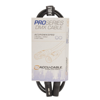 ADJ Alpha AC3PDMX5PRO 5ft 3-Pin Pro DMX Cable (AC3PDMX5PRO)