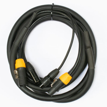 ADJ AC3PTRUE12 True 3-Pin IP65-Rated XLR DMXLocking Power Link Combo Cable (12')