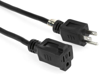 ADJ EC163-6 Accu-Cable 3-Wire Edison AC Extension Cord (16 AWG, Black, 6')