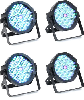 ADJ MEG560 Mega Flat Pak EP with 4 Mega Par Profile EP LED Pars, 3 DMX Cables, and Bag