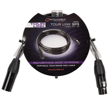 ADJ Tour Link 5P3 Professional Accu-Cable Series 5-Pin DMX Cable (3')