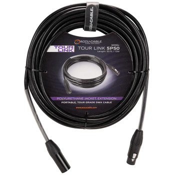 ADJ Tour Link 5P50 Professional Accu-Cable Series 5-Pin DMX Cable (50')