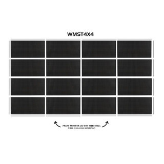 ADJ WMST4X4 Frame trim kit for the 4x4 WMS Series Video Wall.