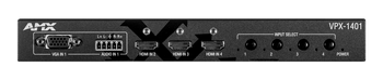 AMX VPX-1401 4x1+1 4K60 Presentation Switcher with Built-In Scaling, HDCP 2.2 Support, HDMI and HDBaseT Outputs, and USB 2.0 Extension, (FG1010-354)
