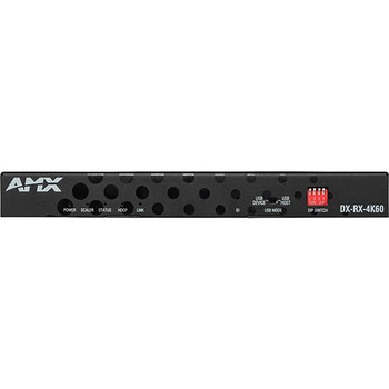 AMX DX-RX-4K60 DXLink 4K60 HDMI Twisted Pair Receiver with HDMI 2.0, HDCP 2.2, HDR Support, USB 2.0 Extension, and Long-Distance AV Signal Reception over Shielded Cat6A/Cat7 Cable, (FG1010-512-01)