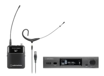 Audio-Technica ATW-3211N/892x 3000 Series Network Wireless Omni Earset Microphone System (Black, DE2: 470 to 530 MHz)