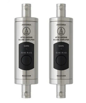 Audio-Technica ATW-B80WB Wideband UHF In-Line Antenna Boosters (Pair, 470-990 MHz)