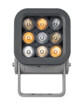 Martin Exterior Wash Pro S CTC LED Wash Fixture, EU Version, Grey Housing for Outdoor Architectural, Facade, and Tunable White Wash Lighting Applications (MAR-90590009)