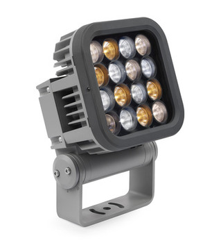 Martin Exterior Wash Pro M CTC LED Wash Fixture, EU Version, Grey Housing for Outdoor Architectural, Facade, and Tunable White Wash Lighting Applications (MAR-90590010)