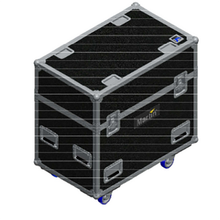 Martin Three-Unit Flightcase for MAC Allure and MAC Aura PXL LED Wash Light Fixtures for Secure Transport, Storage, and Professional Touring Applications (MAR-91515052)