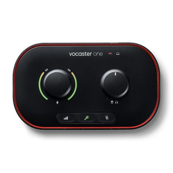 Focusrite Vocaster One Podcasting Interface with Auto Gain, Enhance Voice Processing, Loopback, Phone Connectivity, and USB Audio Recording for Solo Creators (AMS-VOCASTER-ONE)