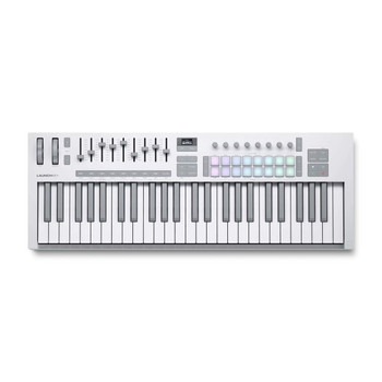 Novation Launchkey 49 MK4 White 49-Key USB MIDI Keyboard Controller with Advanced DAW Integration (AMS-LAUNCHKEY-49-MK4-WH)
