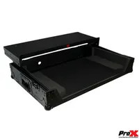 ProX XS-XDJRX3WLTBL Black on Black Flight Case for Pioneer XDJ-RX3/RX2 with Sliding Laptop Shelf and Wheels