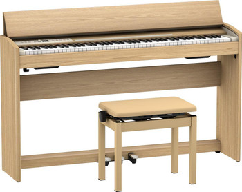 Roland F701 Digital Upright Piano - Light Oak
