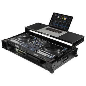 Industrial Glide Style Flight Case for RANE FOUR Controller with Laptop Platform and Wheels (810349)