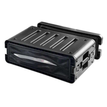 Odyssey Watertight 3U Rack Case with 4 Microphone Compartments, Heavy-Duty Dustproof and Waterproof Molded Rack Case for Secure Storage of Audio Equipment and Wireless Microphones (VR3SMIC4ZP)