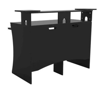 Odyssey DJ Werk Station 3T Studio Furniture, Professional Multi-Level DJ and Production Workstation with Heavy-Duty Build for Studio and Live Performance Use (SDJWS3T44B)