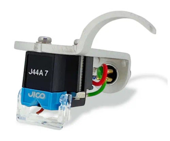 JICO, J-AAC0616, OMNIA J44A 7 DJ Improved SD Cartridge Mounted on Silver JICO Headshell for High-Output DJ Playback and Scratch Performance
