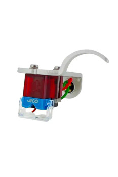 JICO Omnia Impact SD Cartridge Mounted on Silver JICO Headshell