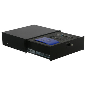 3U Rack-Mountable Drawer with Interior Diced Foam (ADFRD03)