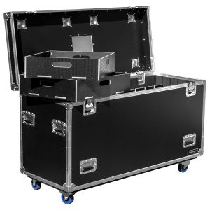 Odyssey Professional 60" x 24" x 36" Black Hex Board Utility Tour Trunk Case with Caster Wheels (OPT602436WPT2)