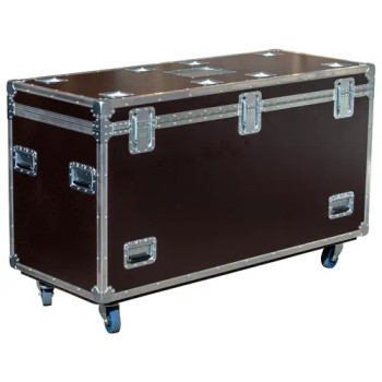 Odyssey Professional 60" x 24" x 30" Brown Hex Board Utility Tour Trunk Case with Caster Wheels