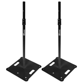 Odyssey 72" Tall Heavy-Duty Speaker Stand Pair with Stable Base Design, Black Finish (LSBP72BLK)