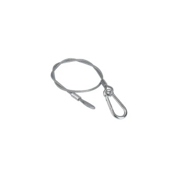 Odyssey 30" Medium-Duty Safety Cable with Standard Spring Hook for Lighting and Rigging Safety Support (LASC304)