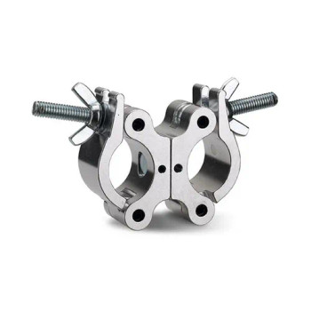 Odyssey Pro Swivel Dual Coupler, Fits 2" Tube, 1100 lb Load Capacity, Polished Natural Finish (LACSDP50)