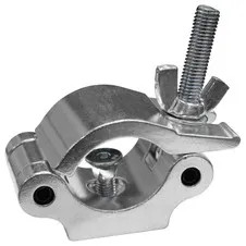 Odyssey Pro Half Coupler with Square Neck Countersunk Bolt, Fits 2" Tube, 1100 lb Load Capacity, Polished Natural Finish (LACP50S)