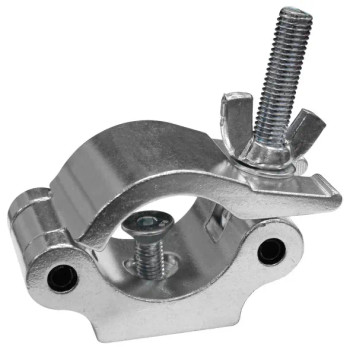 Odyssey Pro Half Coupler with Round Neck Countersunk Bolt, Fits 2" Tube, 1100 lb Load Capacity, Polished Natural Finish (LACP50R)