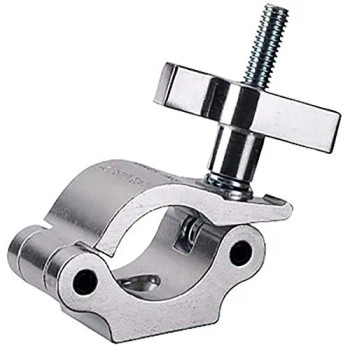 Odyssey Pro Half Coupler with Large Wing Nut, Fits 2" Tube, 1100 lb Load Capacity, Silver Finish (LACP50L)