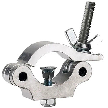 Odyssey Pro Half Coupler with Square Neck Countersunk Bolt, Fits 2" Tube, 660 lb Load Capacity, Polished Natural Finish (LACP30S)